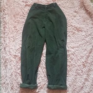 dark olive green mom jeans